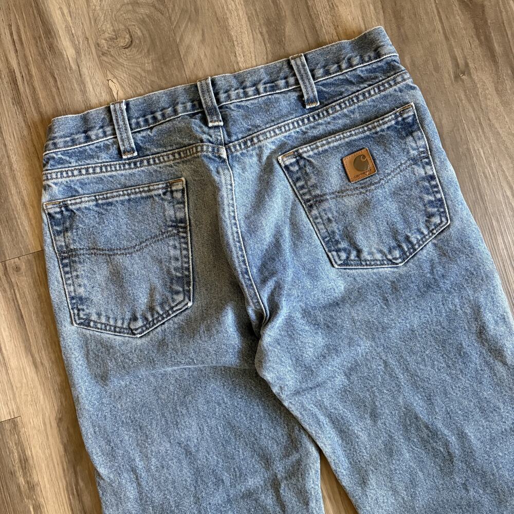 Vintage Carhartt Jeans Men's Size 34x31 Carpenter Dungarees B480 DPS USA 1990s